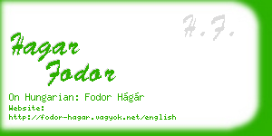hagar fodor business card